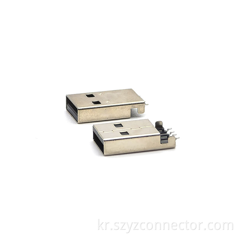 USB 2.0 male head sinking board surface mount interface